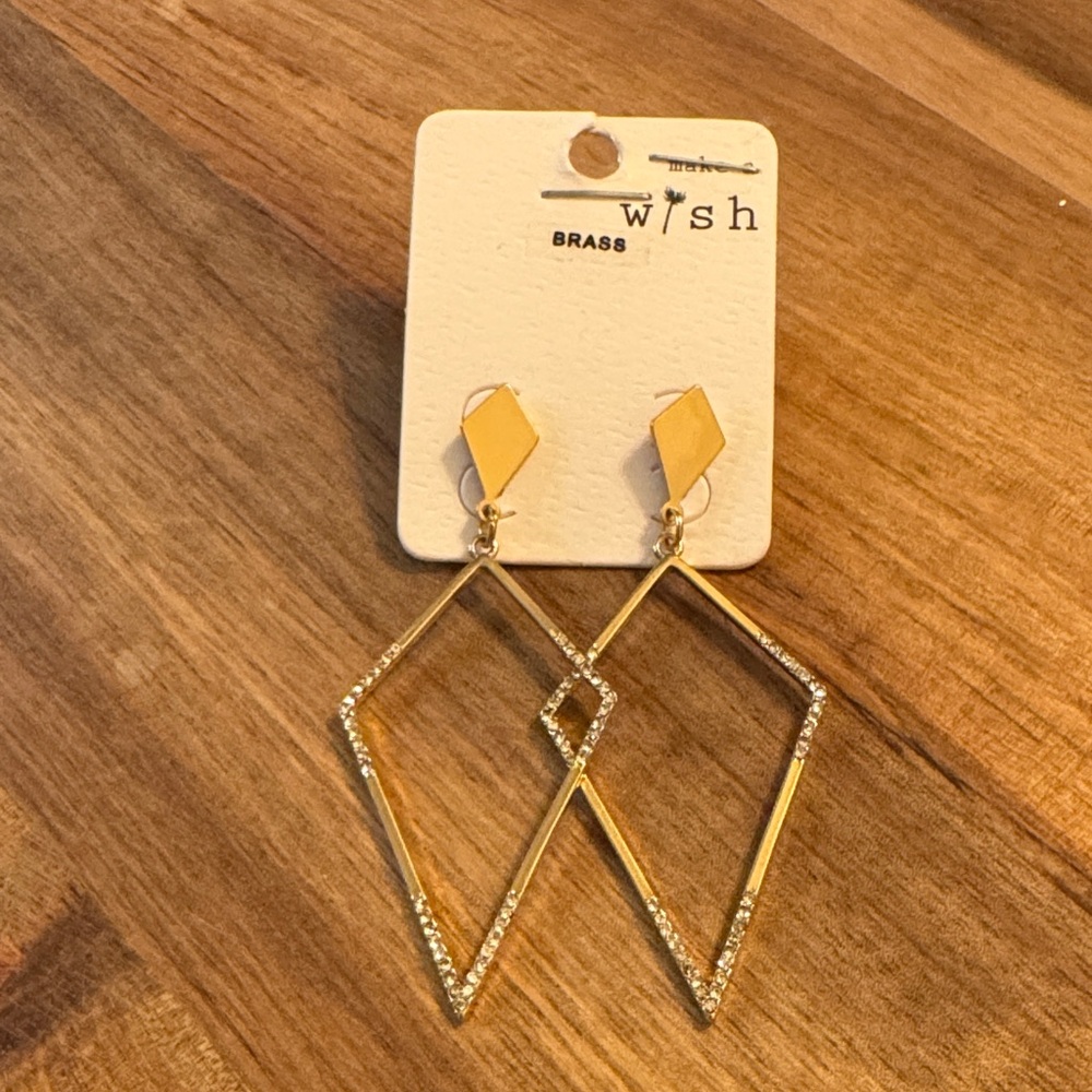 Wish Gold and Silver Geometric Earrings